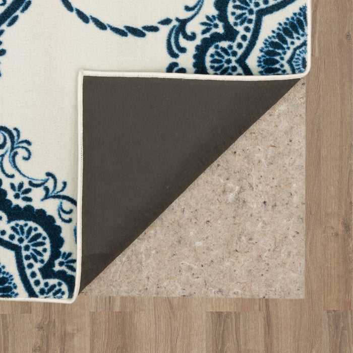 Technicolor Johnston White & Blue Area Rug