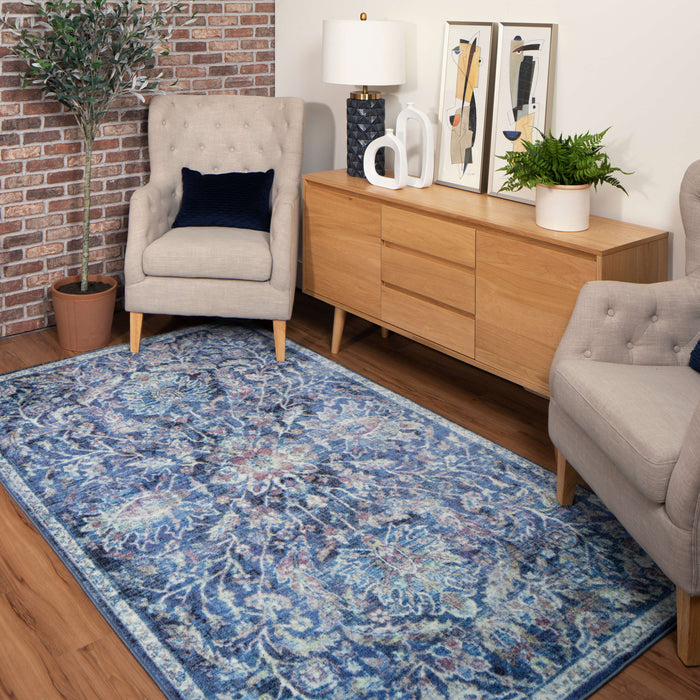 Technicolor Emilia Blue Area Rug