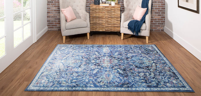 Technicolor Emilia Blue Area Rug