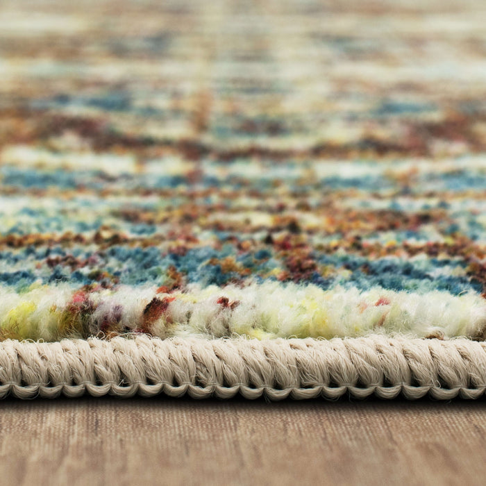 Technicolor Kerrigan Brown & White Area Rug