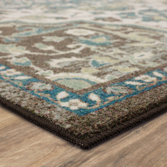 Technicolor Emilie Green & Brown Area Rug