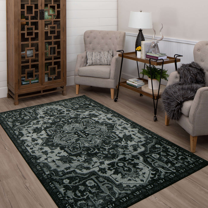 Technicolor Emilie Black Area Rug