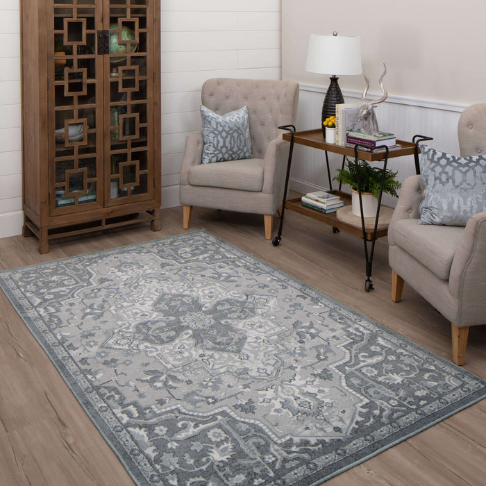 Technicolor Emilie Grey Area Rug