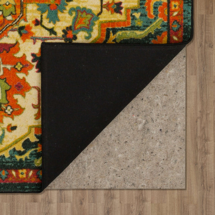 Technicolor Emilie Green & Orange Area Rug