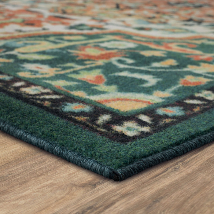 Technicolor Emilie Green Area Rug