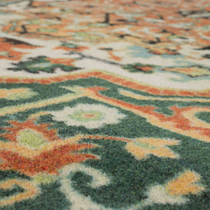 Technicolor Emilie Green Area Rug