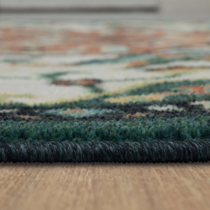 Technicolor Emilie Green Area Rug