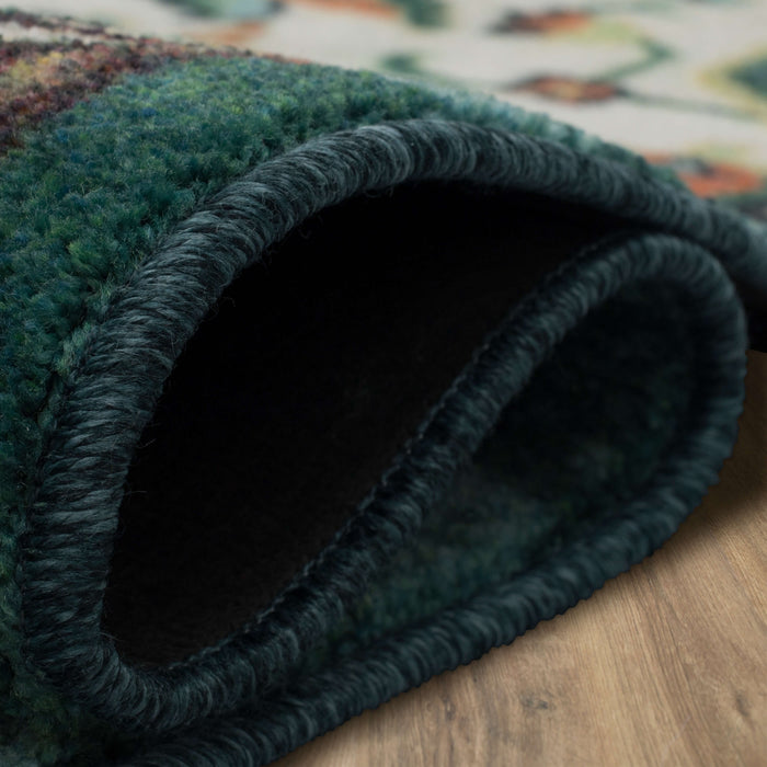 Technicolor Emilie Green Area Rug