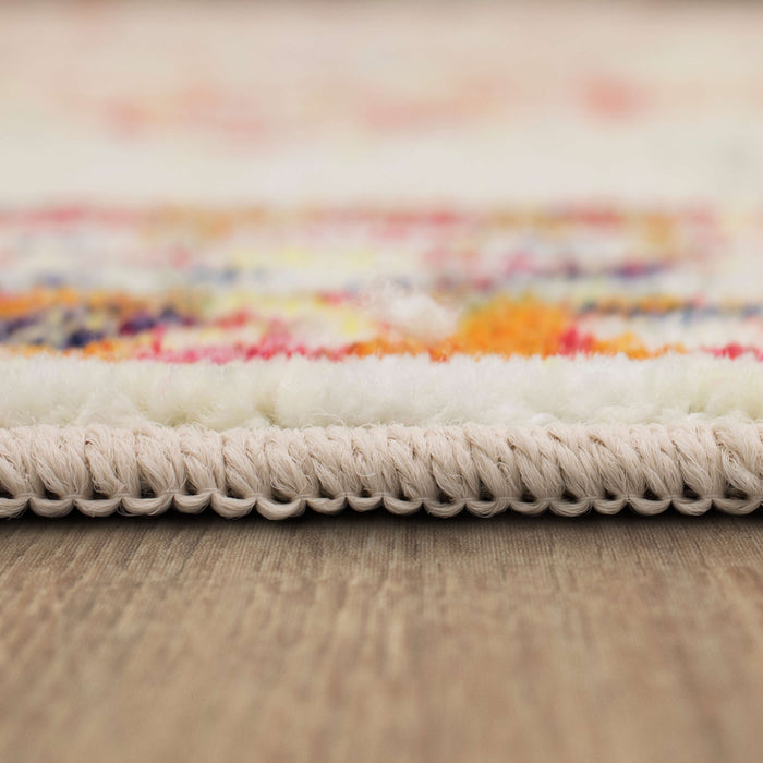 Technicolor Ember Red Area Rug