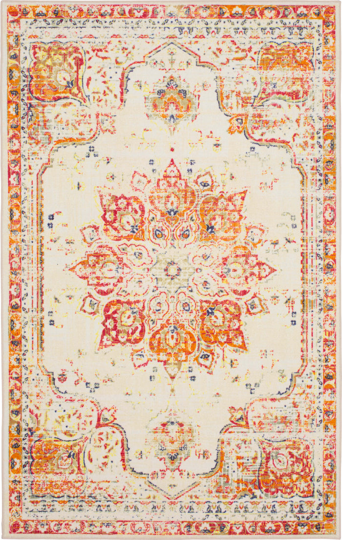 Technicolor Ember Red Area Rug