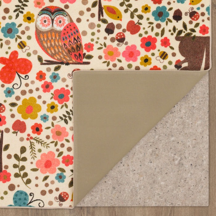 Technicolor Charmed White & Orange Area Rug