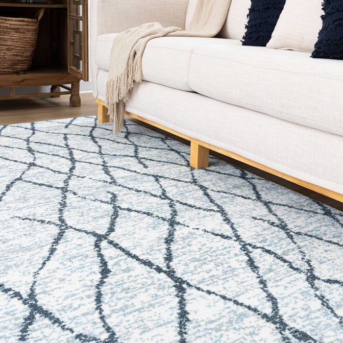 Technicolor Eden Grey Area Rug
