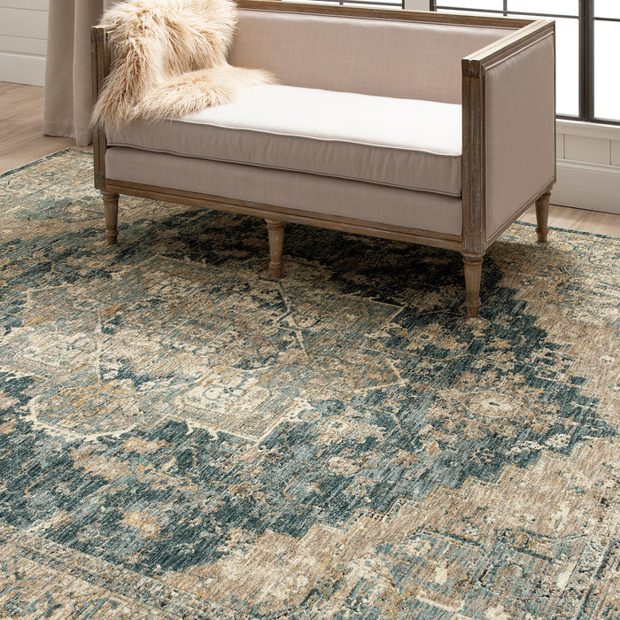 Karastan Marash Ezine Blue Area Rug