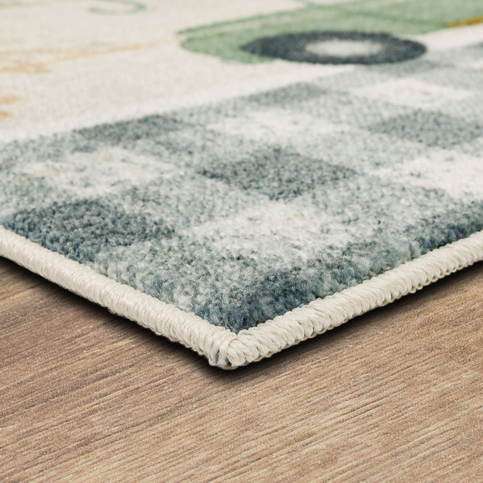 Fall Harvest Truck Gray Accent Rug
