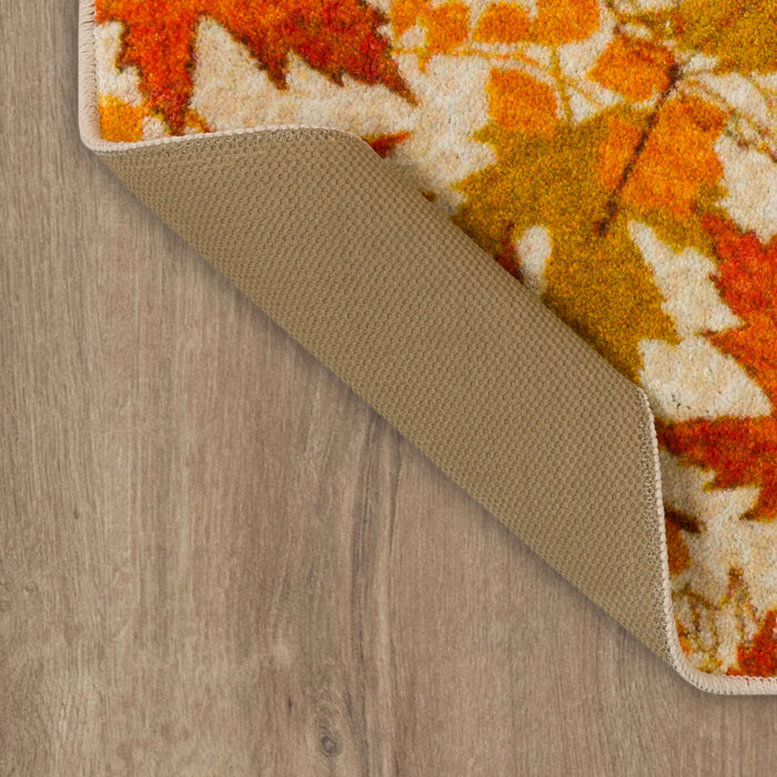 Autumn Leaves Orange Accent Rug