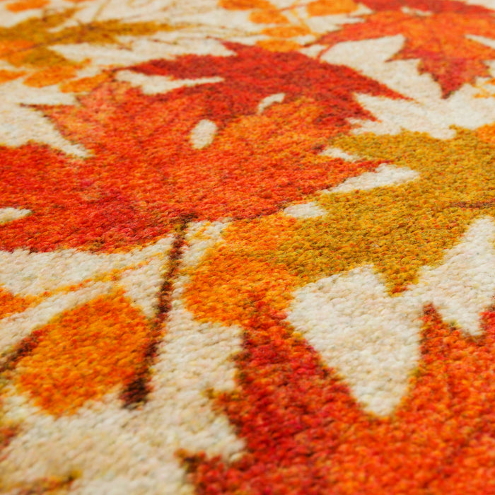 Autumn Leaves Orange Accent Rug