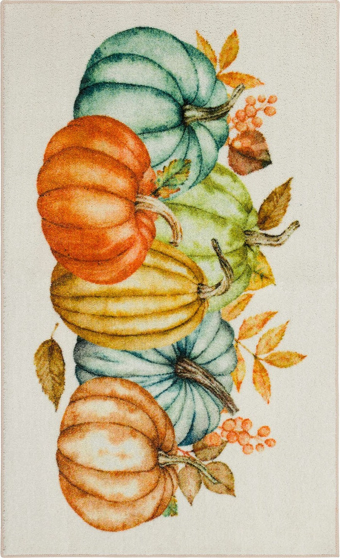 Fall Pumpkins Vintage Accent Rug