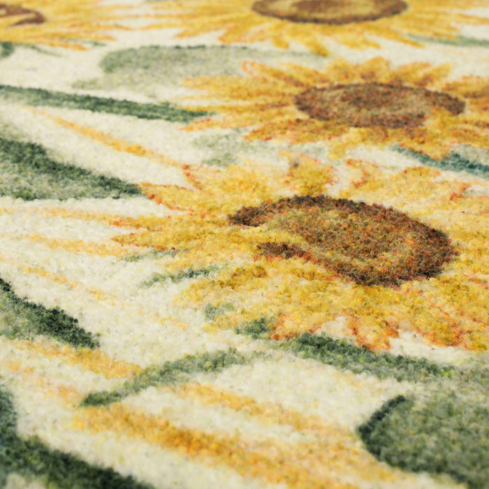 Autumn Sunflowers Gold Accent Rug