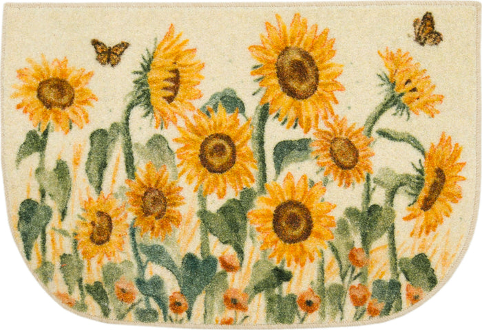 Autumn Sunflowers Gold Accent Rug