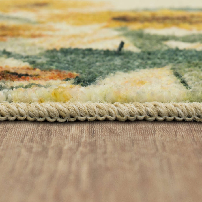 Autumn Sunflowers Gold Accent Rug