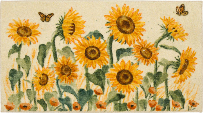 Autumn Sunflowers Gold Accent Rug