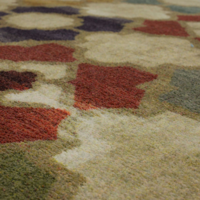 Technicolor Anthony White & Yellow Area Rug