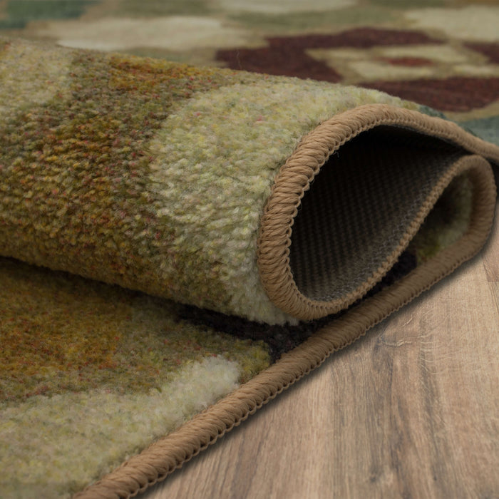 Technicolor Anthony White & Yellow Area Rug