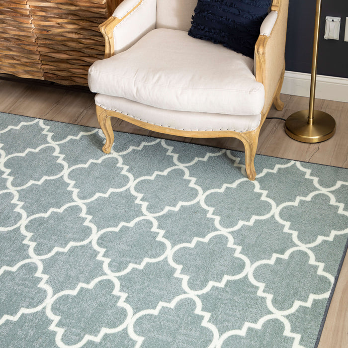 Acropolis Trellis Gray & White Area Rug