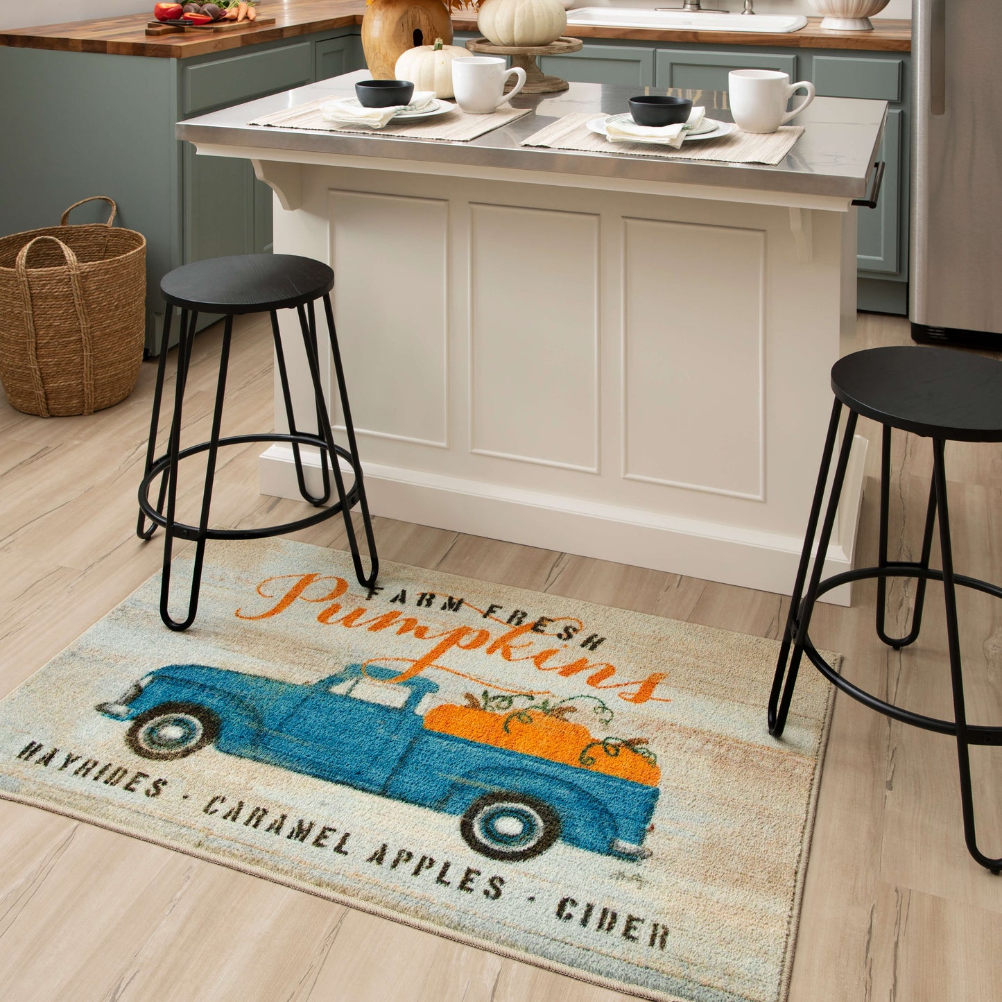 Fall Festival Natural Accent Rug