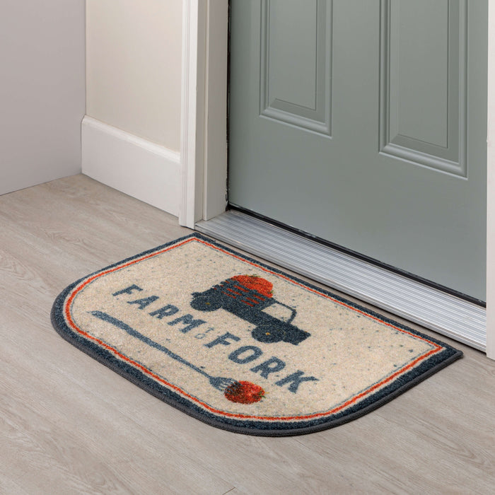 Farm to Fork Cream and Grey Accent Rug