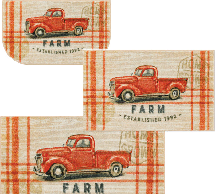 Farmhouse Truck Red & Beige Accent Rug