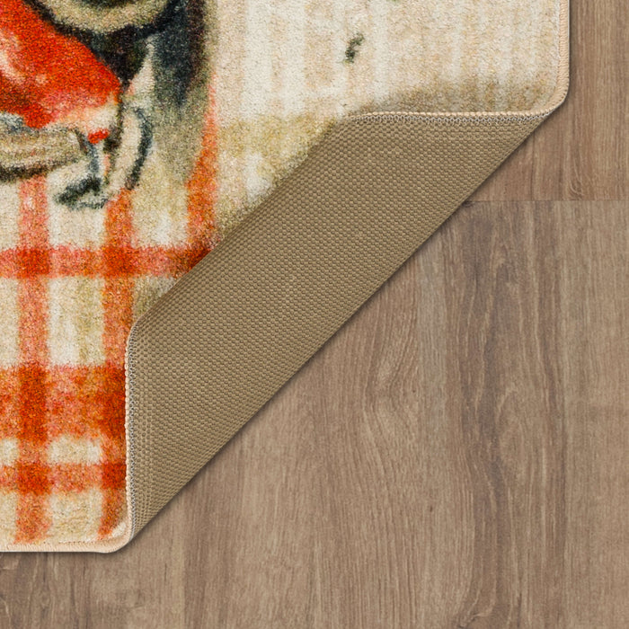Farmhouse Truck Red & Beige Accent Rug