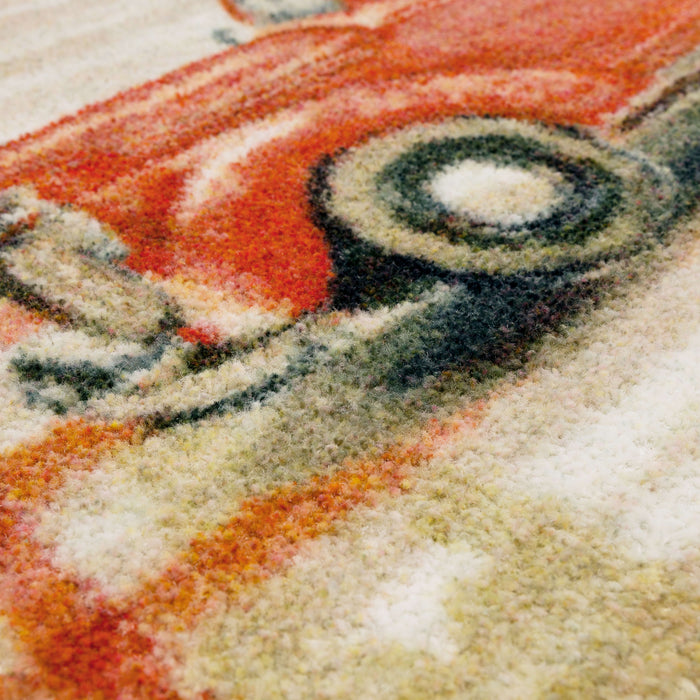 Farmhouse Truck Red & Beige Accent Rug