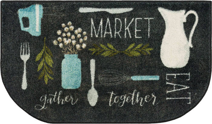 Kitchen Necessities Black Accent Rug