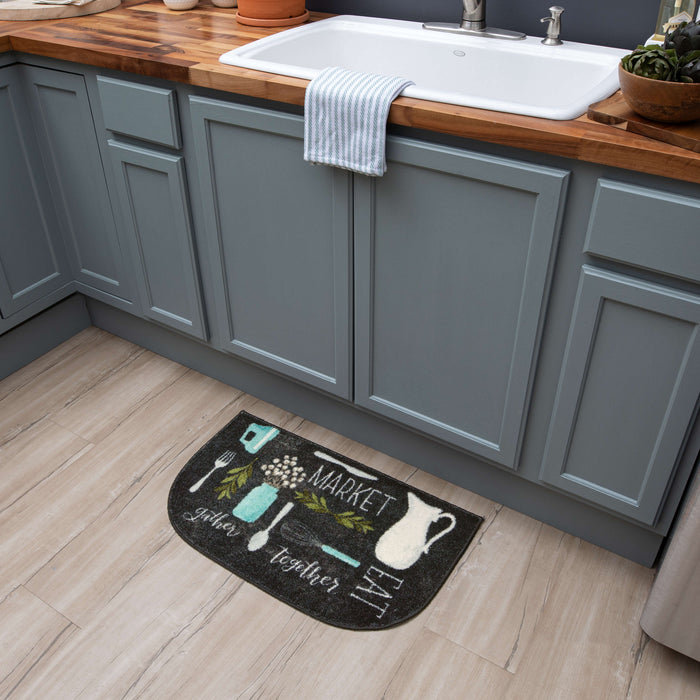 Kitchen Necessities Black Accent Rug