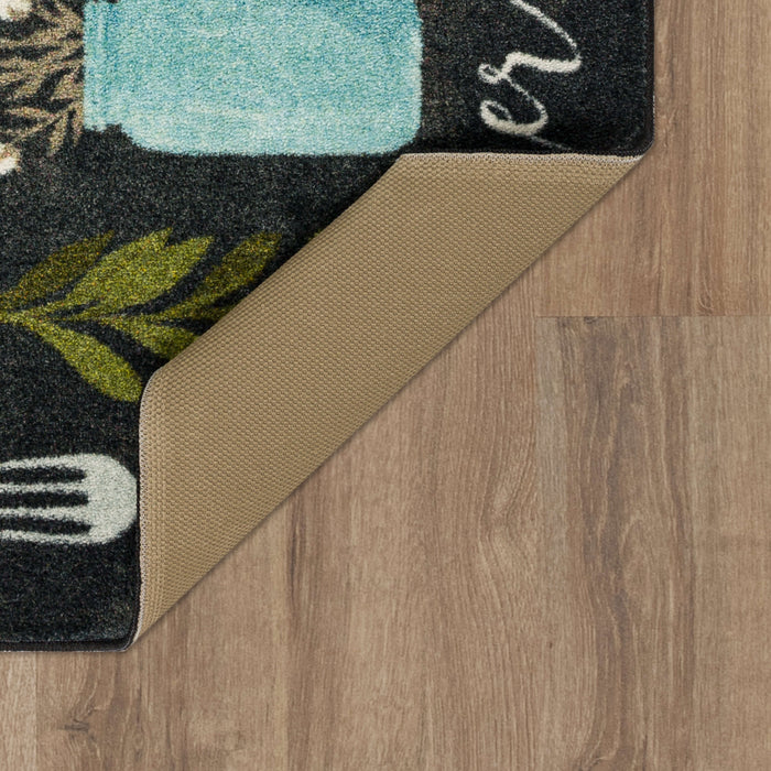 Kitchen Necessities Black Accent Rug