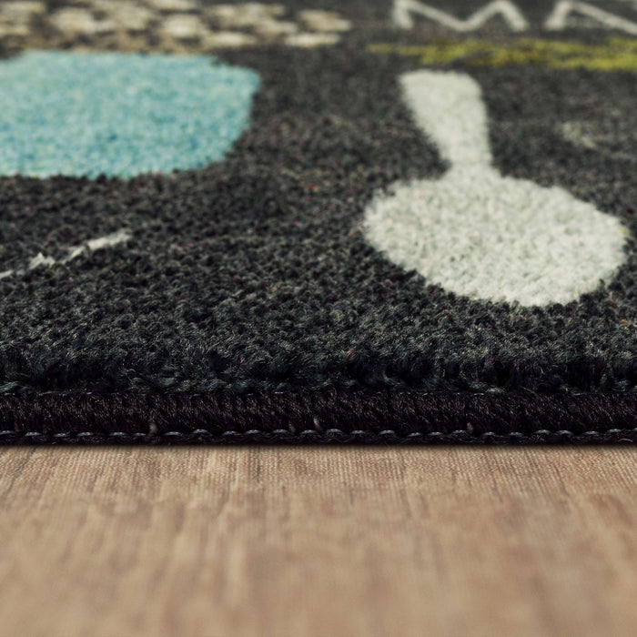 Kitchen Necessities Black Accent Rug