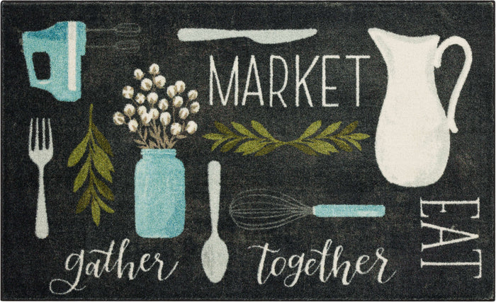 Kitchen Necessities Black Accent Rug