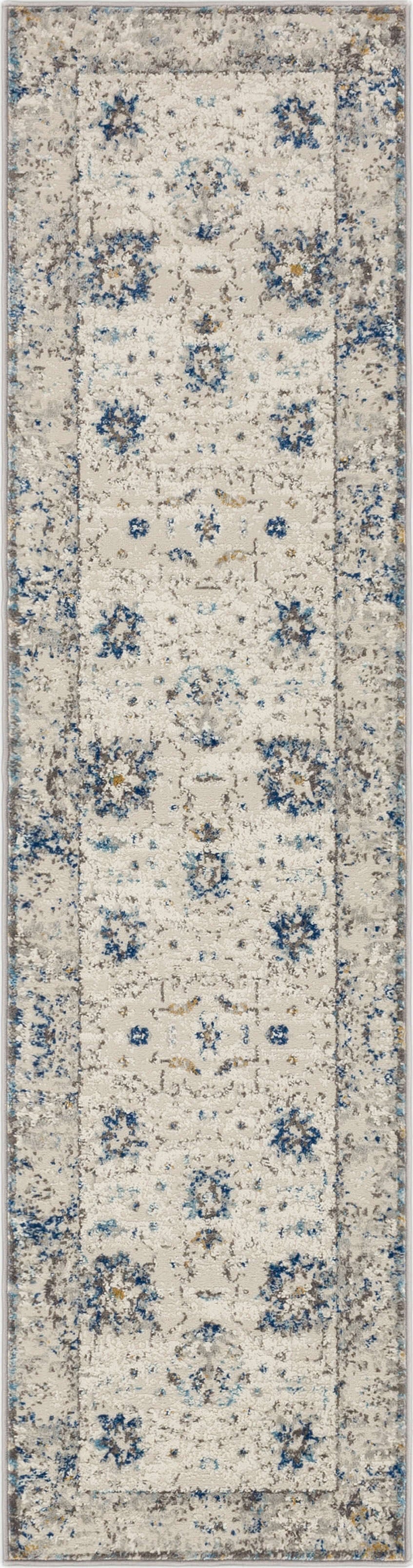 Manor Samwell Grey/Dark Blue Area Rug