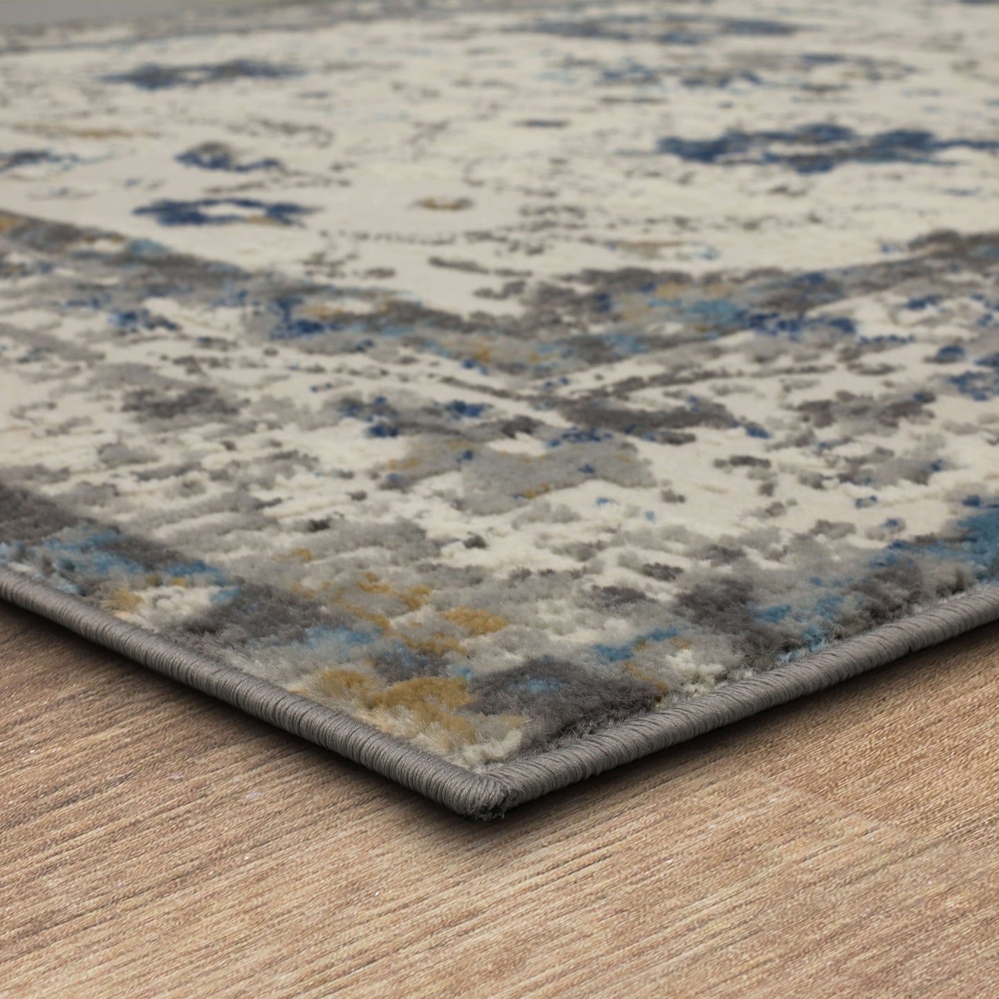 Manor Samwell Grey/Dark Blue Area Rug