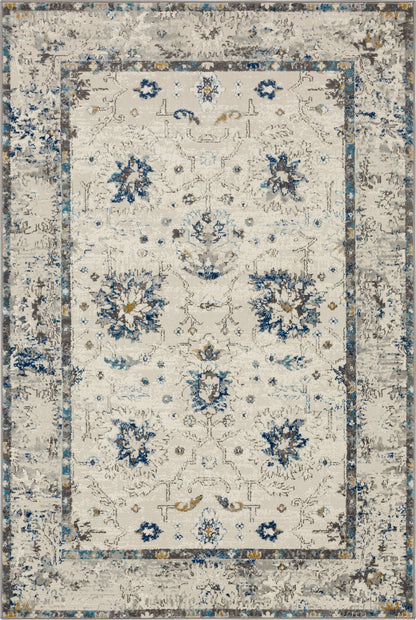 Manor Samwell Grey/Dark Blue Area Rug