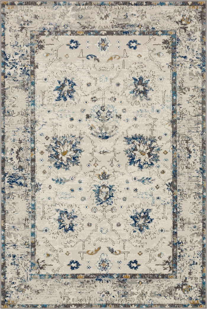 Manor Samwell Grey/Dark Blue Area Rug