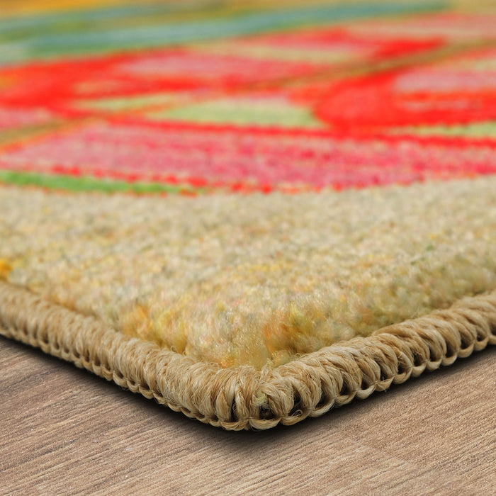 Flip Flops on the Beach Multicolor Accent Rug