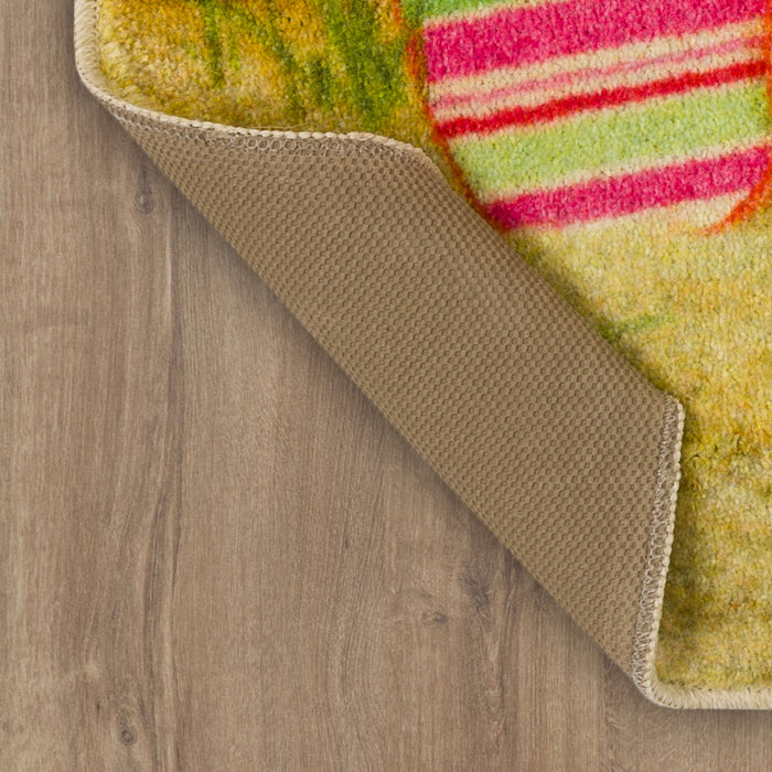 Flip Flops on the Beach Multicolor Accent Rug