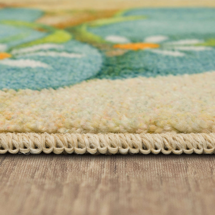 Flip Flops on the Beach Multicolor Accent Rug