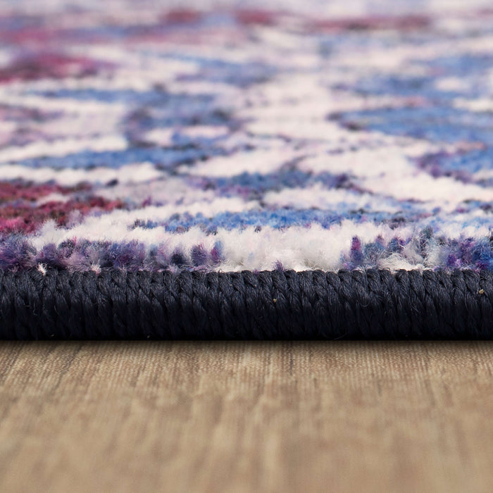 Technicolor Farida Purple Area Rug