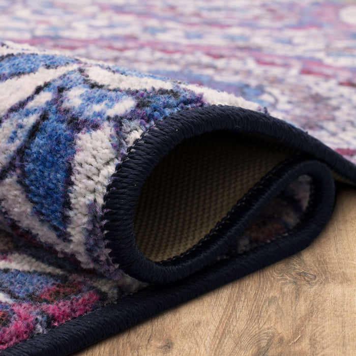 Technicolor Farida Purple Area Rug