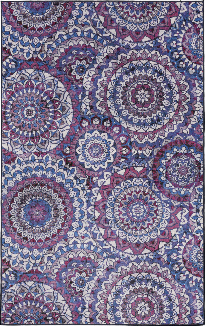 Technicolor Farida Purple Area Rug