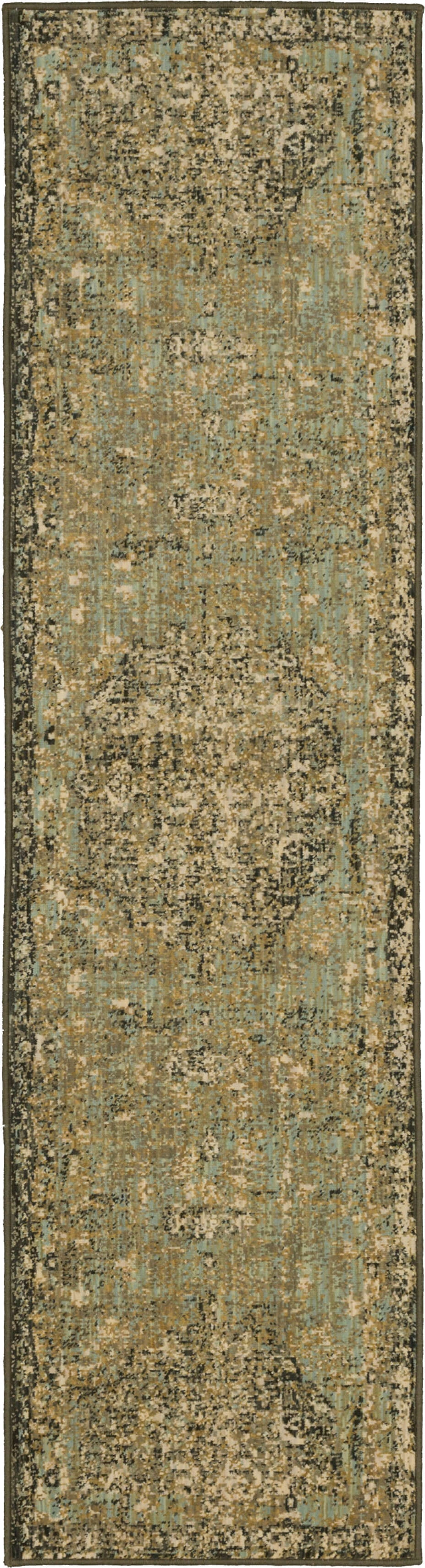 Karastan Titanium Floret Seaglass Area Rug by Patina Vie