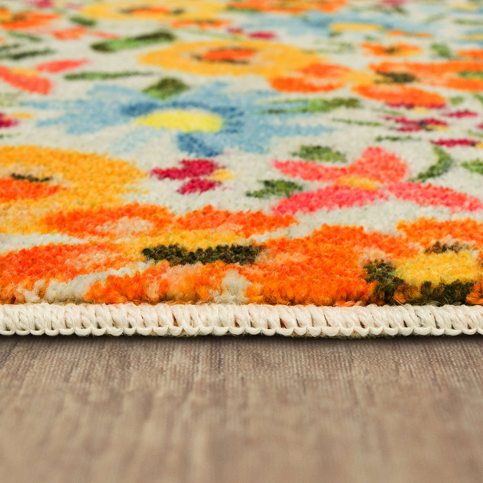 Wildflower Bloom Multicolor Accent Rug